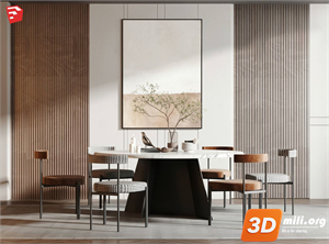 Dining Table Set Skp Files